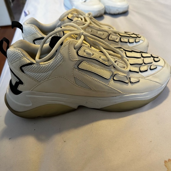 Authenic Off White Mens Amiri Bone Sneakers - Picture 2 of 5